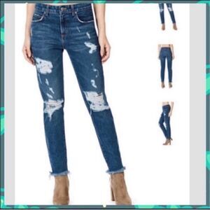 LF Carmar High Rise Boyfriend Distressed Jeans 27